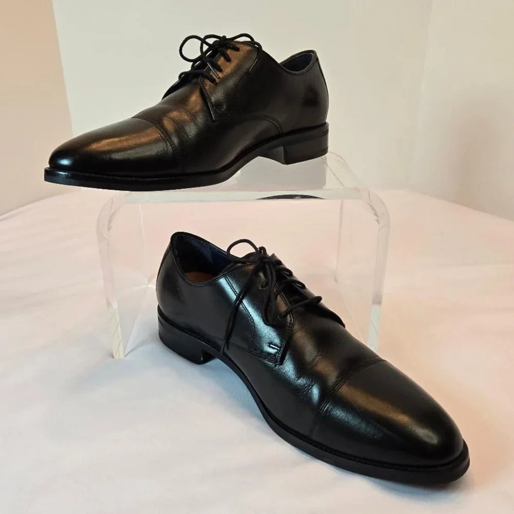 COLE HAAN Men's  Lenox Hill Cap Toe Oxford Shoes Sz 10W Black